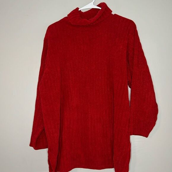 Express Tricot red chunky knit sweater size large - Picture 1 of 7